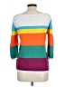 Stile Benetton 100% Cotton Color Block Teal Pullover Sweater Size L - photo 2