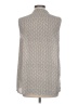 Olivia Grey Houndstooth Silver Sleeveless Blouse Size L - photo 2
