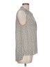 Olivia Grey Houndstooth Silver Sleeveless Blouse Size L - photo 4