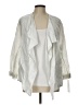 Peter Nygard 100% Linen Solid Ivory Jacket Size L - photo 1