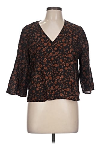 a.n.a. A New Approach 3/4 Sleeve Blouse (view 1)