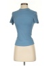 Shein 100% Polyester Blue Short Sleeve Turtleneck Size 2 - photo 1