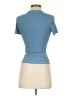 Shein 100% Polyester Blue Short Sleeve Turtleneck Size 2 - photo 2