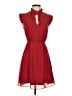 H&M 100% Polyester Solid Red Casual Dress Size 0 - photo 1