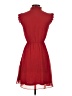 H&M 100% Polyester Solid Red Casual Dress Size 0 - photo 2