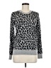 Ellen Tracy Animal Print Silver Pullover Sweater Size M - photo 1