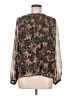 Ann Taylor LOFT 100% Polyester Floral Black Long Sleeve Blouse Size M - photo 1