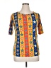 Lularoe Stars Yellow Short Sleeve Blouse Size XL - photo 1