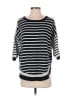 Autumn Cashmere 100% Cotton Stripes Blue Pullover Sweater Size S - photo 1