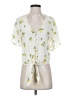 Elodie 100% Rayon Ivory Short Sleeve Blouse Size XS - photo 1