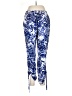 Black Label by Chico's 100% Polyester Print Blue Casual Pants Size Med (1) - photo 2