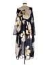 Assorted Brands Print Gray Casual Dress Size M - photo 2