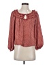 Max Studio 100% Polyester Red 3/4 Sleeve Blouse Size S - photo 1