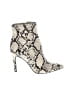 Thalia Sodi Animal Print Ivory Gray Ankle Boots Size 6 - photo 1