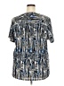 NY Collection Metallic Silver Short Sleeve Blouse Size 2X - photo 2