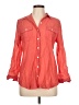 Chico's Orange 3/4 Sleeve Button-Down Shirt Size Lg (2) - photo 1