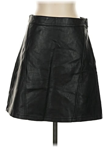 Zara Basic Faux Leather Skirt (view 1)