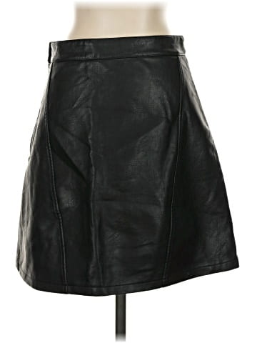 Zara Basic Faux Leather Skirt (view 2)