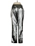 Topshop 100% Polyester Metallic Silver Dress Pants Size 4 - photo 2