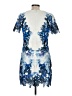 db established 1962 100% Polyester Graphic Blue Cocktail Dress Size 8 - photo 2
