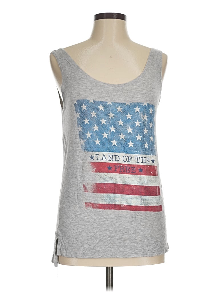 Pre-owned Windsor Tank Top Gray Strapless Neckline Tops