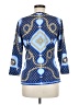 J. McLaughlin Blue 3/4 Sleeve Blouse Size M - photo 2