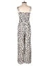 Reformation 100% Viscose Animal Print Ivory Jumpsuit Size 2 - photo 2