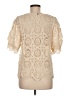 Unbranded Ivory Short Sleeve Blouse Size M (estimated) - photo 2