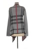 Staccato 100% Polyester Plaid Gray Cardigan Size M - photo 2