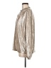 Ann Taylor LOFT 100% Polyester Metallic Silver Long Sleeve Blouse Size M - photo 5