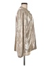 Ann Taylor LOFT 100% Polyester Metallic Silver Long Sleeve Blouse Size M - photo 4