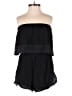 Japna 100% Rayon Solid Black Romper Size S - photo 1