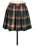Shein 100% Polyester Plaid Green Casual Skirt Size 6 - photo 1