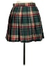 Shein 100% Polyester Plaid Green Casual Skirt Size 6 - photo 2