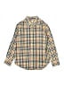 Crewcuts Outlet Checkered-gingham Yellow Long Sleeve Button-Down Shirt Size 10 - photo 1
