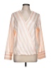 Apt. 9 100% Polyester Stripes Orange Long Sleeve Blouse Size L - photo 1