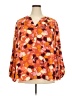 NYDJ 100% Polyester Orange 3/4 Sleeve Blouse Size 2X - photo 1
