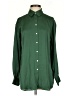 Zara 100% Polyester Solid Green Long Sleeve Blouse Size S - photo 1