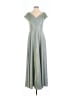 Xscape Metallic Silver Cocktail Dress Size 4 - photo 1