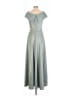Xscape Metallic Silver Cocktail Dress Size 4 - photo 2