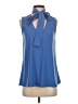Ann Taylor 100% Polyester Blue Sleeveless Blouse Size XS - photo 1