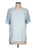Unbranded Solid Blue Short Sleeve T-Shirt Size L - photo 1