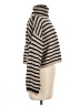 MIOU MUSE Stripes Tan Turtleneck Sweater Size M - photo 4