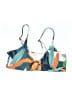 Unbranded Print Blue Swimsuit Top Size XL - photo 1