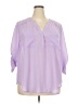 Torrid 100% Polyester Purple 3/4 Sleeve Blouse Size 2X Plus (2) - photo 1