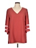 Unbranded 100% Polyester Burgundy 3/4 Sleeve Blouse Size L - photo 1
