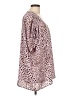 CAbi 100% Polyester Animal Print Pink 3/4 Sleeve Blouse Size L - photo 4