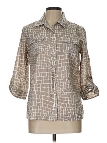 Hannah 3/4 Sleeve Button-Down Shirt (view 1)