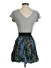 Xhilaration Graphic Gray Casual Dress Size XS - photo 2