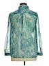 Unbranded 100% Polyester Paisley Green Long Sleeve Blouse Size XL (estimated) - photo 2